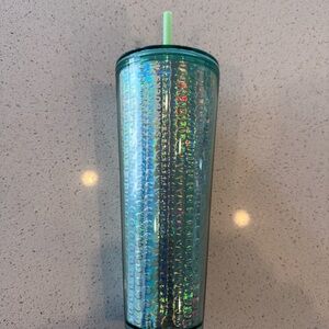 Holographic Starbucks Tumbler with Straw